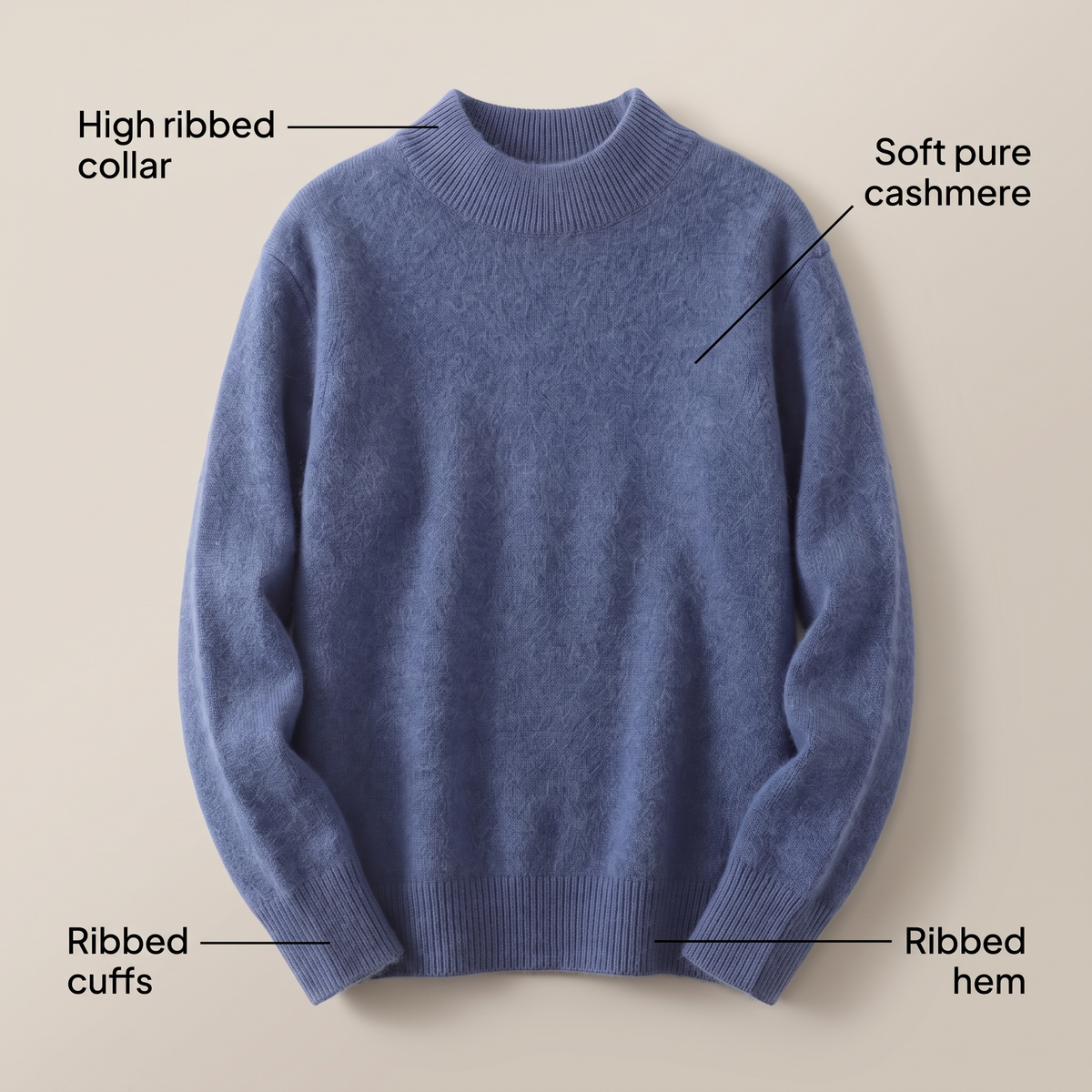 Cashmere Mock Neck Sweater