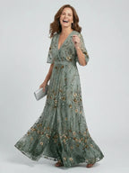 Halter Neck Floral Maxi Dress with Flowing Design