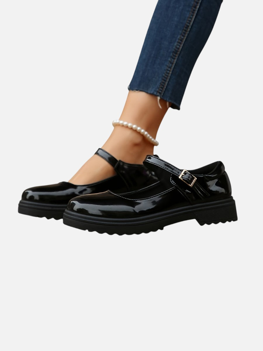 Glossy Mary Jane Loafers for Effortless Elegance and Comfort