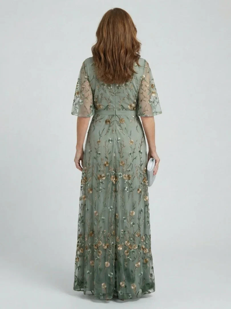 Halter Neck Floral Maxi Dress with Flowing Fit