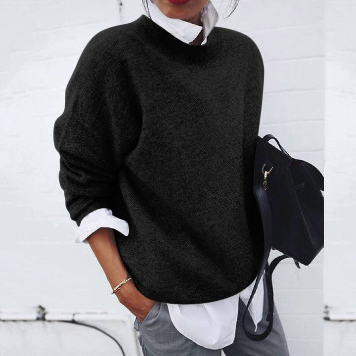 Luxe Cashmere Sweater for Women – Classic Round Neck Design with Elegant Fit