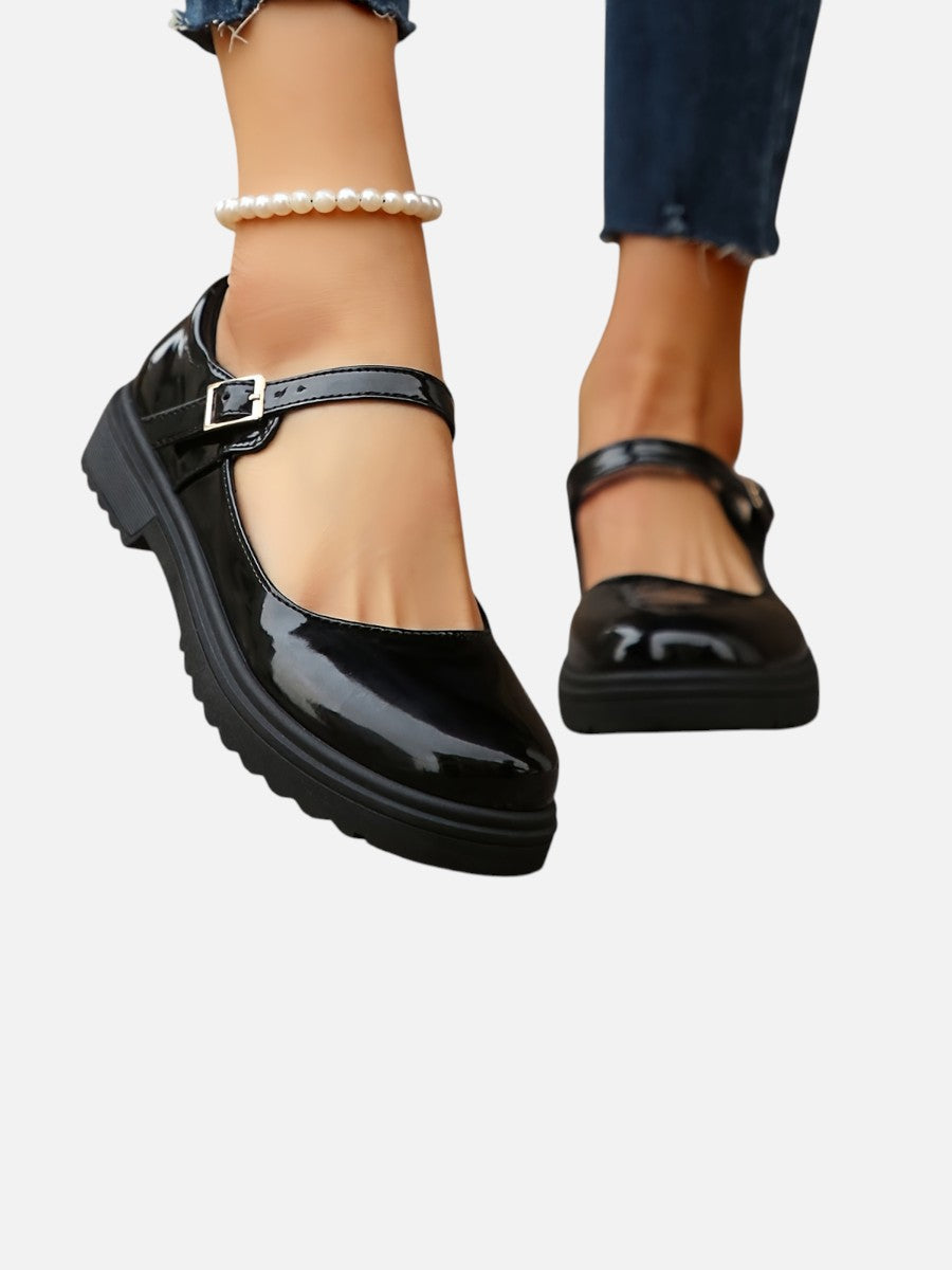 Glossy Mary Jane Loafers for Effortless Elegance and Comfort