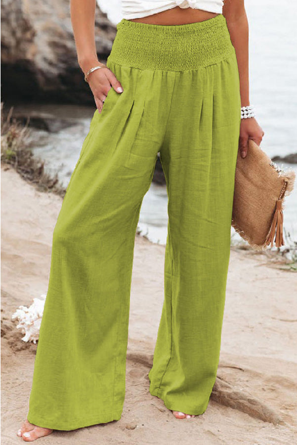 Women's Pants with High Waist and Wide Leg Fit