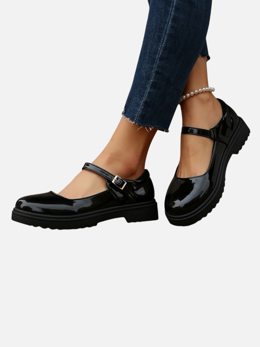 Glossy Mary Jane Loafers for Effortless Elegance and Comfort