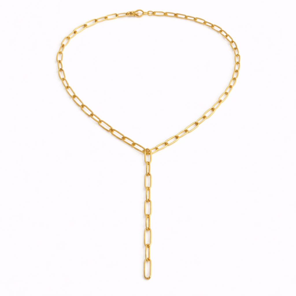 Aveline Chain Lariat Necklace