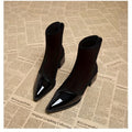 Elegant Pointed Toe Ankle Boots for Women with Sturdy Block Heel and Zipper Closure