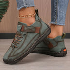 Orthopedic Comfort Sneakers with Cushioned EVA Sole and Breathable Leather