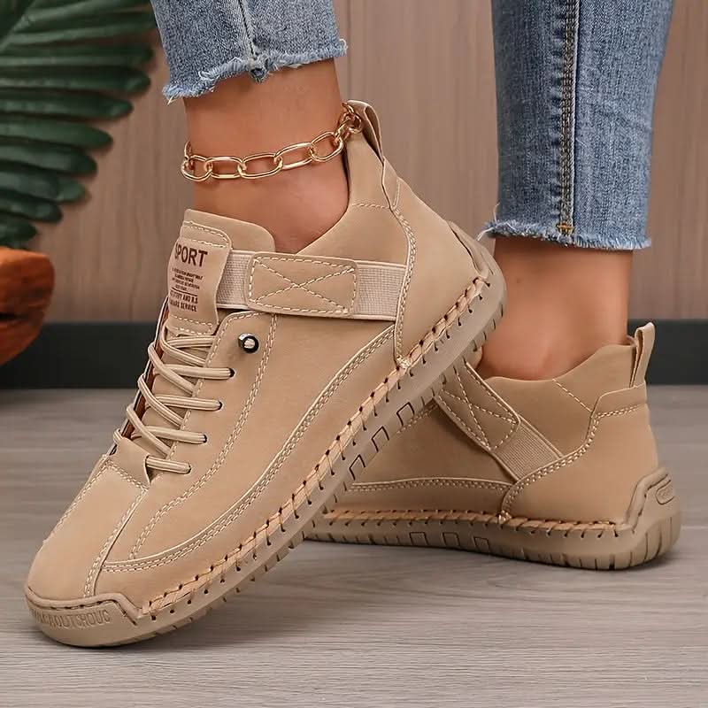 Orthopedic Comfort Sneakers with Cushioned EVA Sole and Breathable Leather