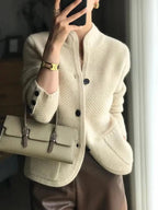 Elegant Cashmere Cardigan for Women – Timeless Buttoned Sweater with Classic Cut