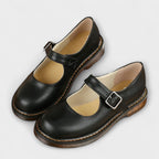 Buckle Strap Mary Jane Shoes for Women with Rounded Closed Toe
