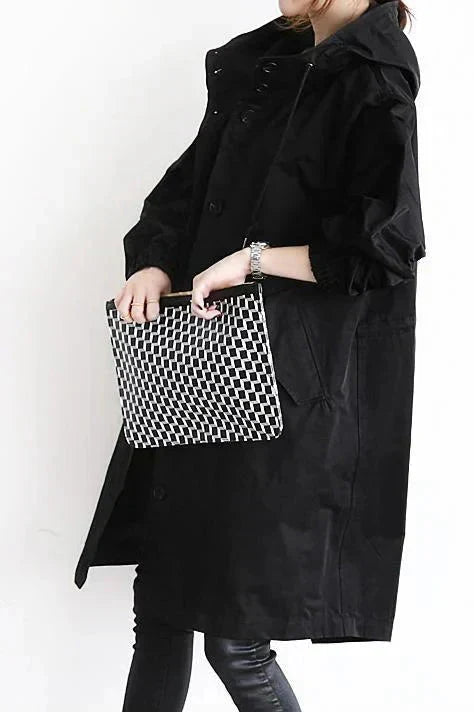 Urban Waterproof Raincoat with Oversized Breathable Hood for Women