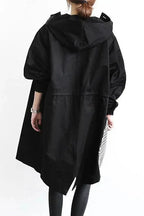 Urban Waterproof Raincoat with Oversized Breathable Hood for Women