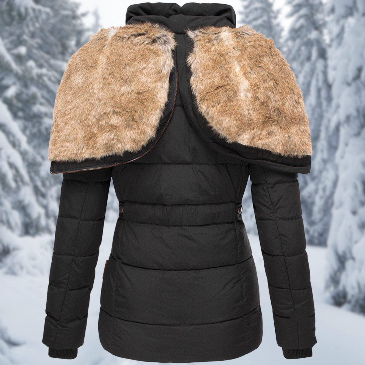 Stylish Women's Winter Jacket with Fur Hood for Ultimate Comfort