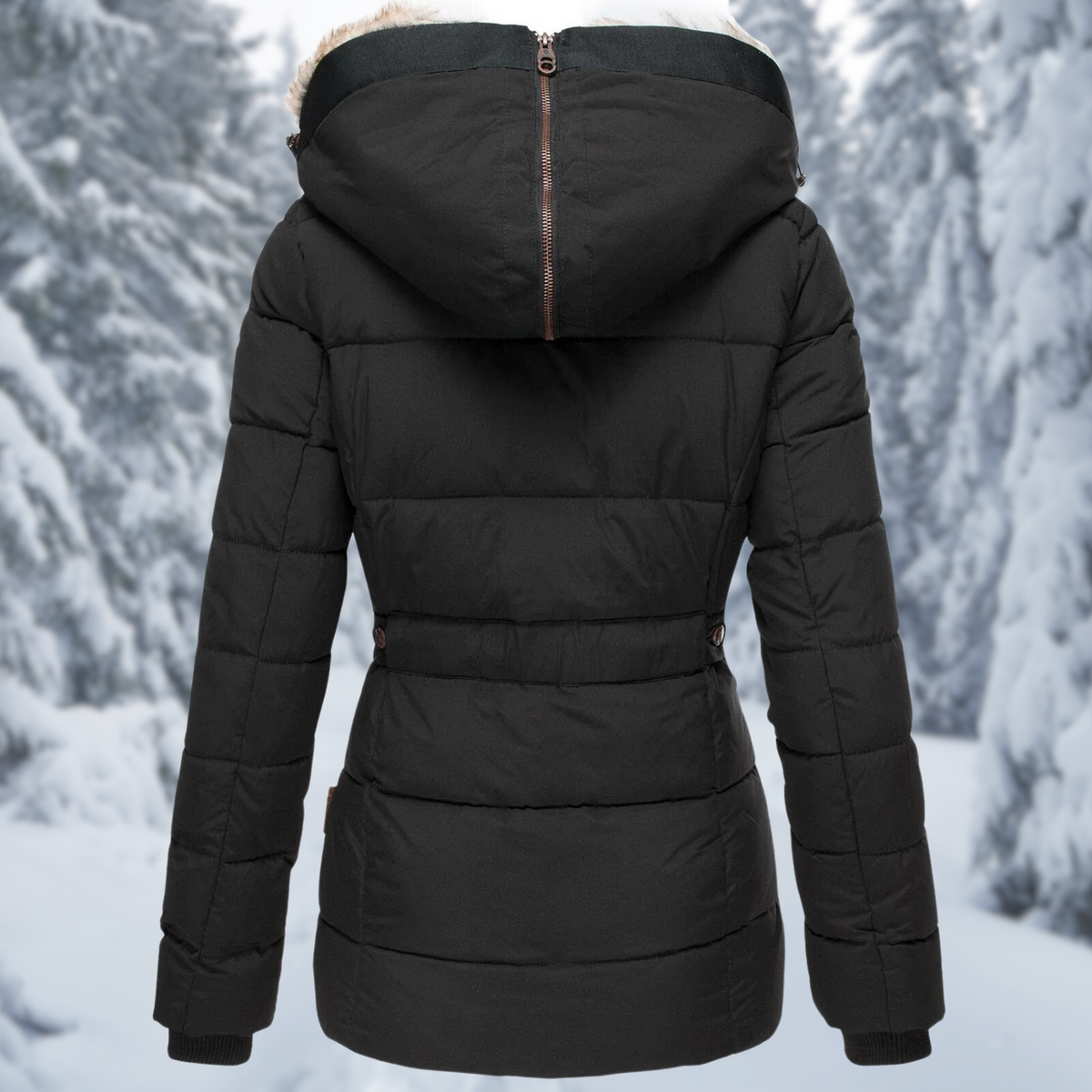 Stylish Women's Winter Jacket with Fur Hood for Ultimate Comfort