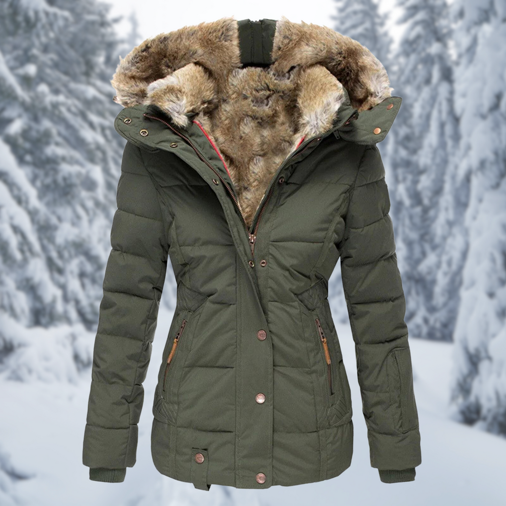 Stylish Women's Winter Jacket with Fur Hood for Ultimate Comfort