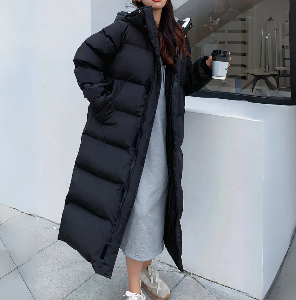 Waterproof Windproof Long Winter Parka for Women with Hood and Pockets