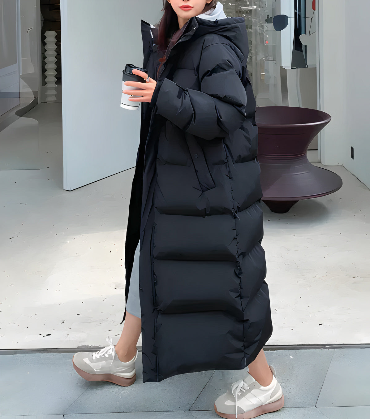 Waterproof Windproof Long Winter Parka for Women with Hood and Pockets