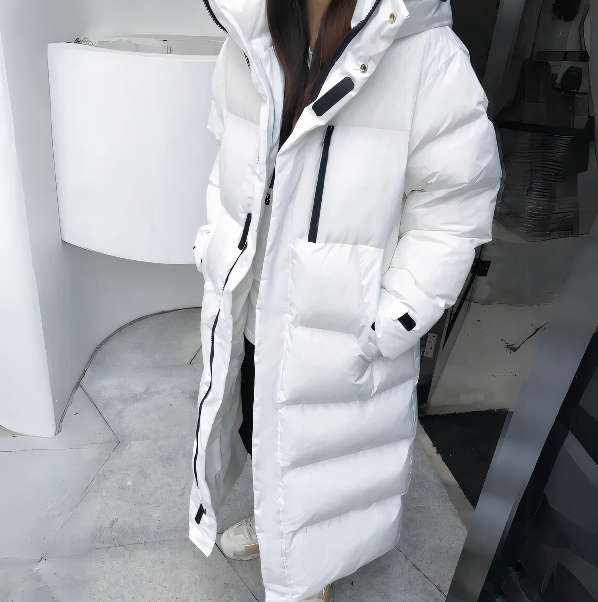 Waterproof Windproof Long Winter Parka for Women with Hood and Pockets