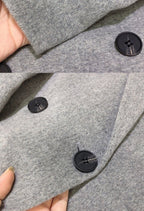 Elegant Italian Long Sleeve Coat for Autumn and Winter