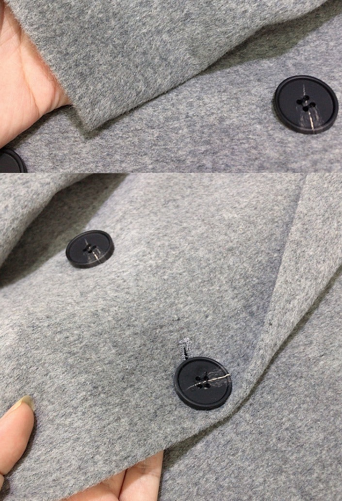 Elegant Italian Long Sleeve Coat for Autumn and Winter