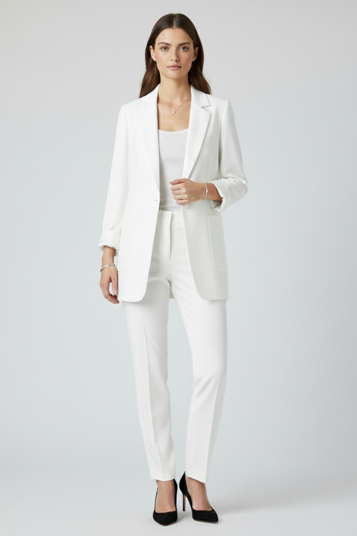 Open Front Structured Lapel Women's Blazer for Everyday Wear