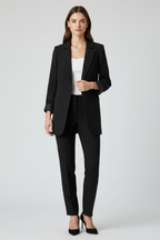 Open Front Structured Lapel Women's Blazer for Everyday Wear