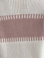 Colour-Block Striped Sweater with Relaxed Fit and Drop-Shoulder Design