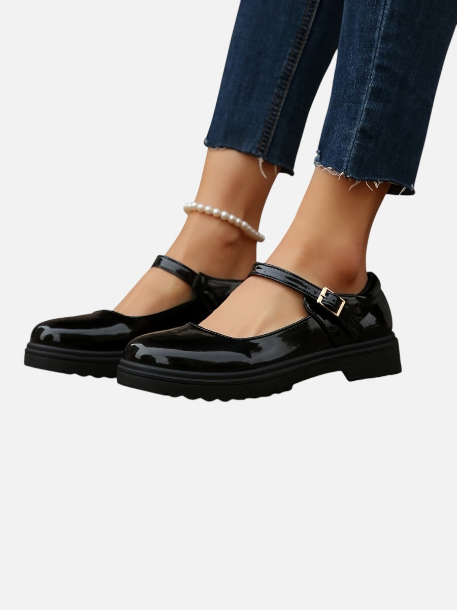 Glossy Mary Jane Loafers for Effortless Elegance and Comfort