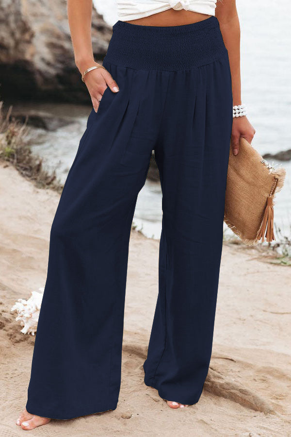 Women's Pants with High Waist and Wide Leg Fit
