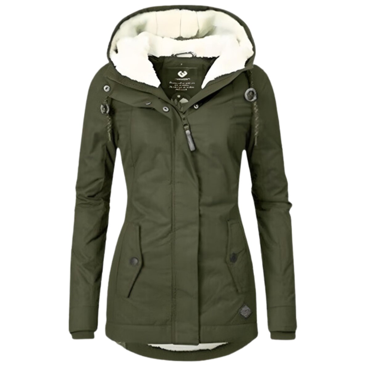 Women's Water-Resistant Hooded Parka with Cozy Sherpa Lining and Tailored Fit