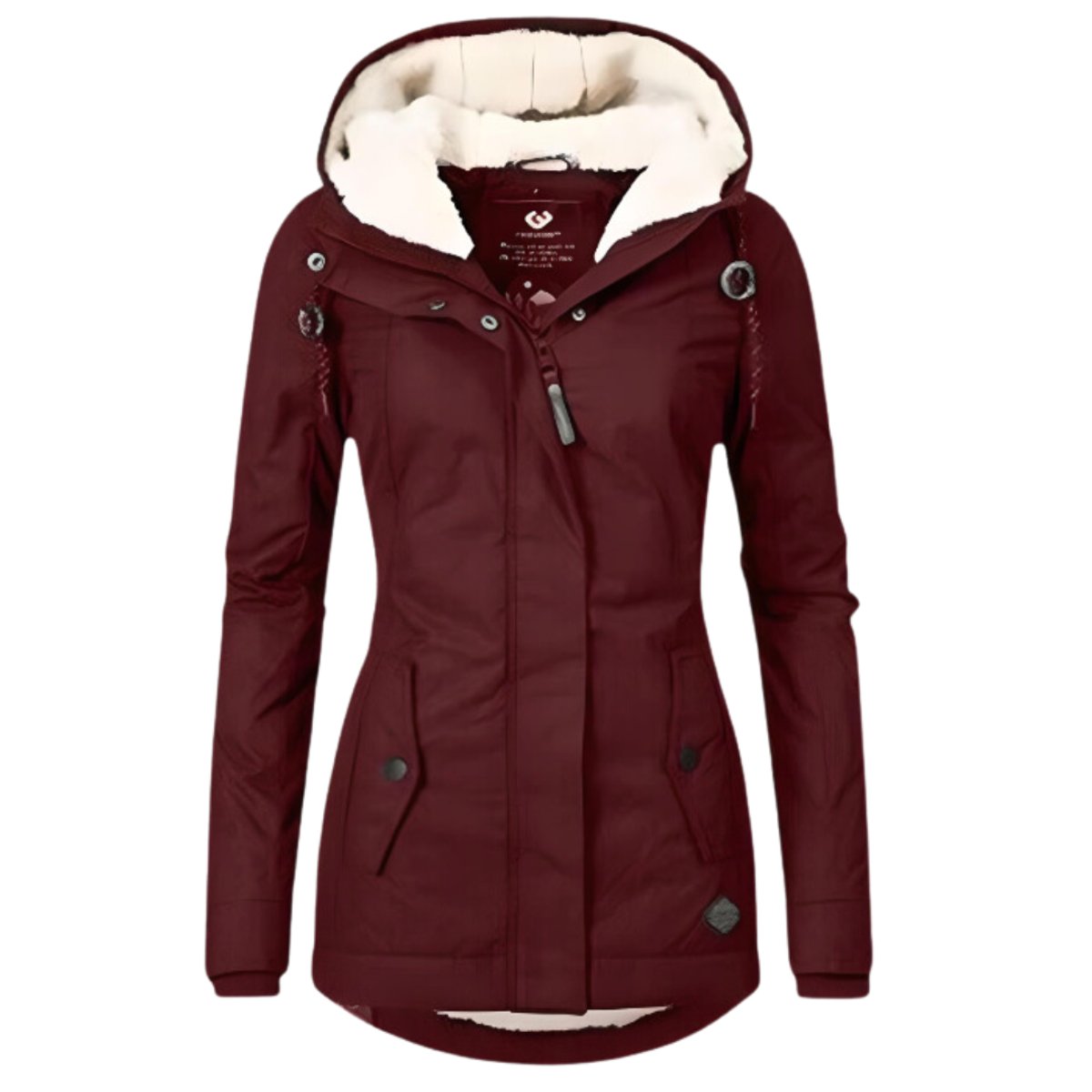 Women's Water-Resistant Hooded Parka with Cozy Sherpa Lining and Tailored Fit