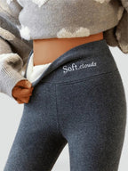High Waist Fleece Lined Leggings for Women