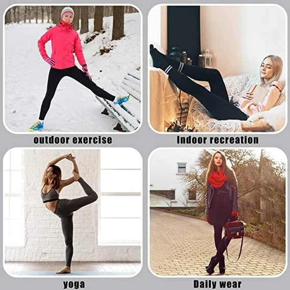 High Waist Fleece Lined Leggings for Women