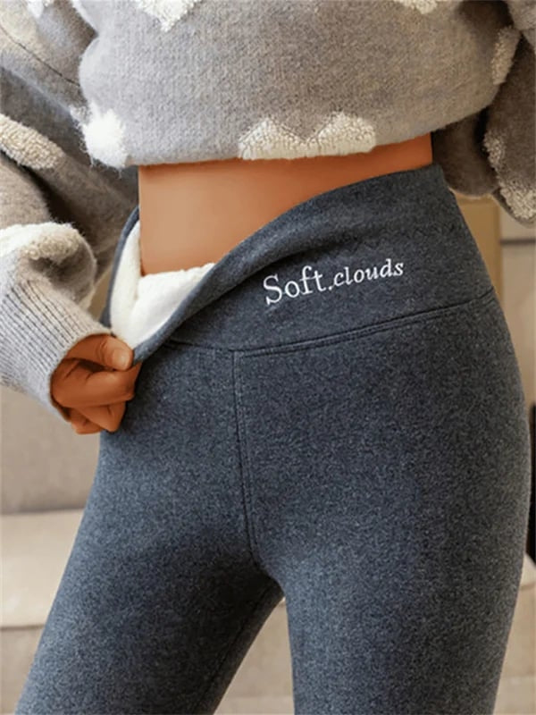 High Waist Fleece Lined Leggings for Women