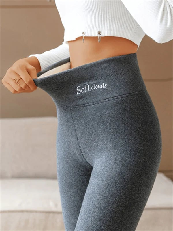 High Waist Fleece Lined Leggings for Women