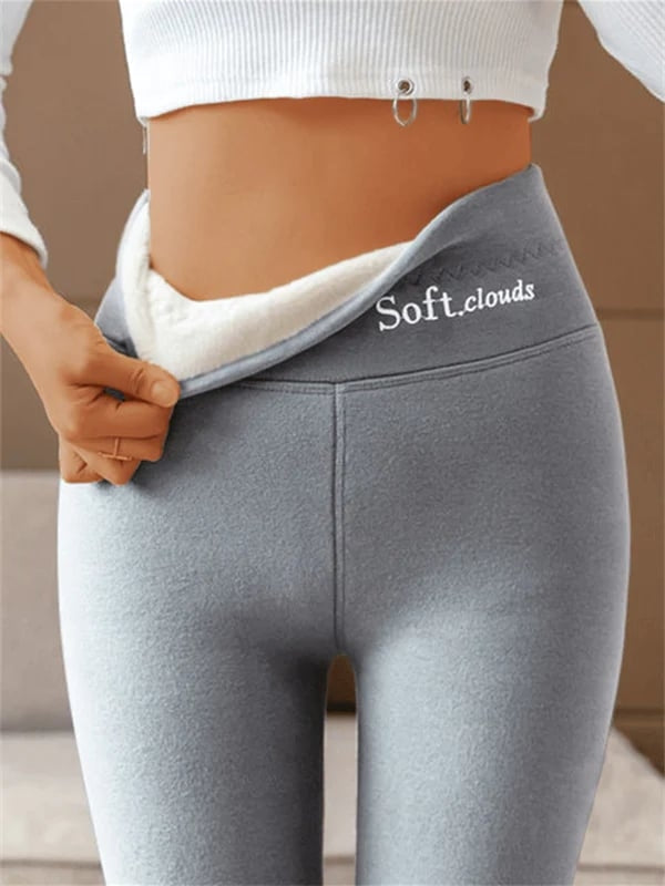 High Waist Fleece Lined Leggings for Women