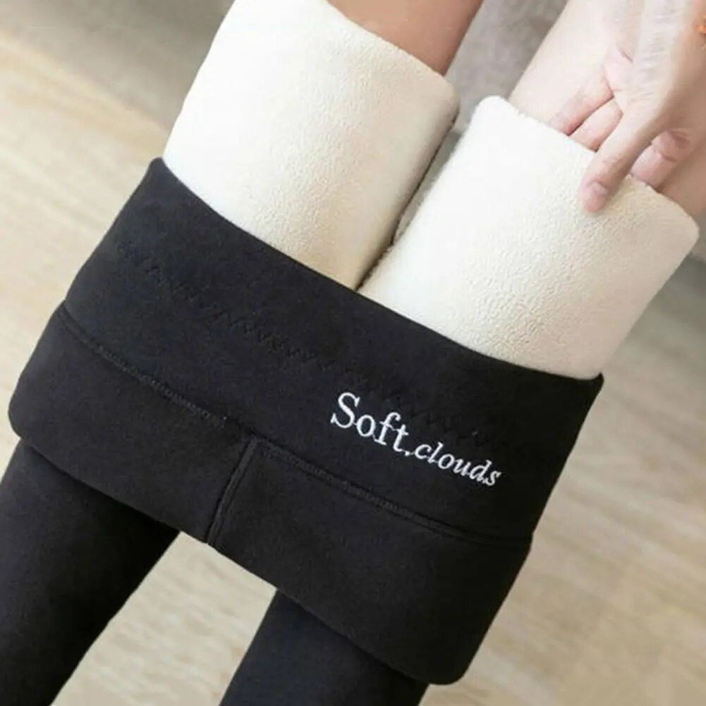 High Waist Fleece Lined Leggings for Women