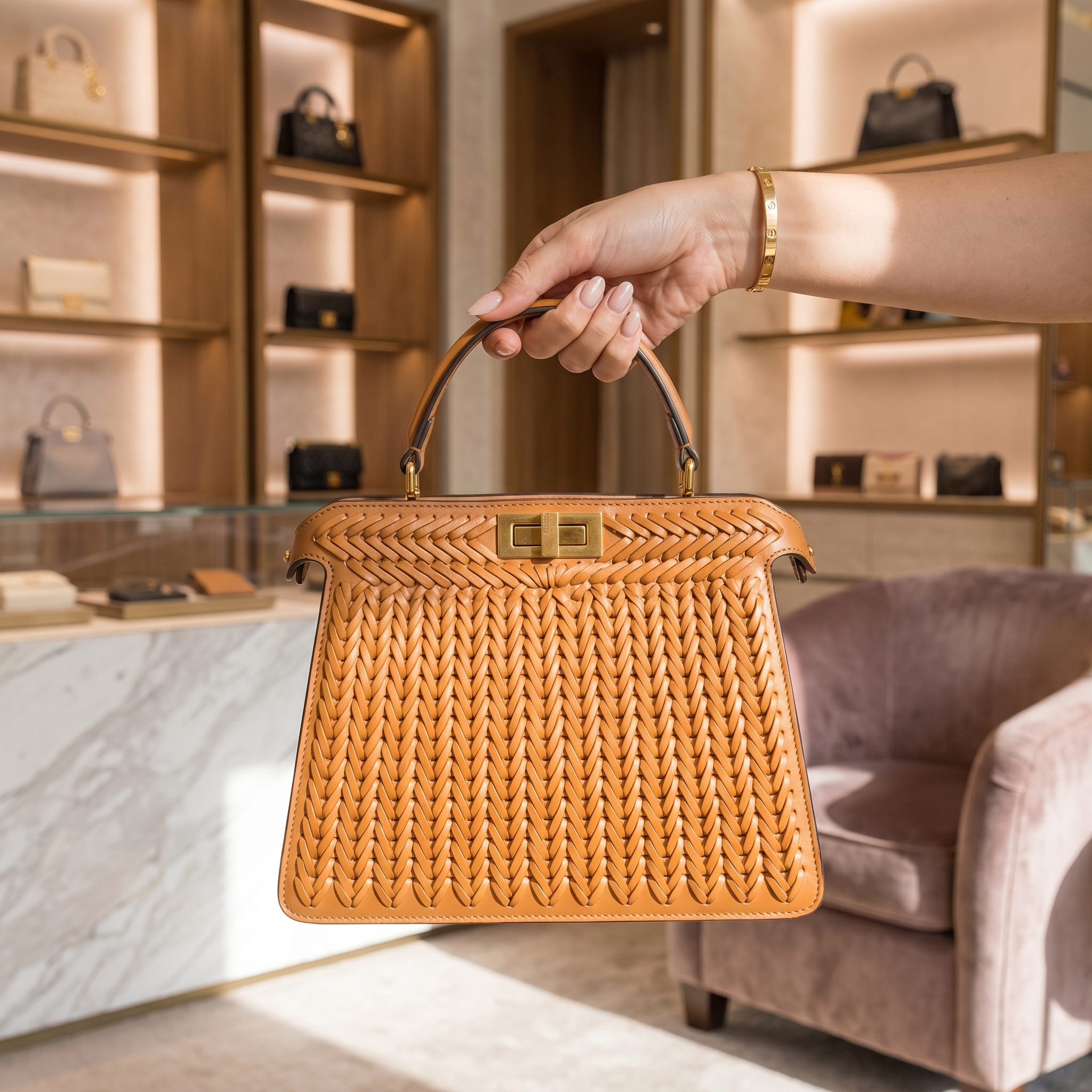 Lune Woven Handbag