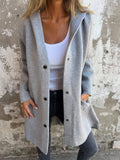 Lightweight Long Hooded Jacket for Stylish Mid-Season Comfort for Women