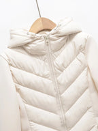 Lightweight Women's Winter Jacket with Hood and Hidden Pockets for Versatile Style