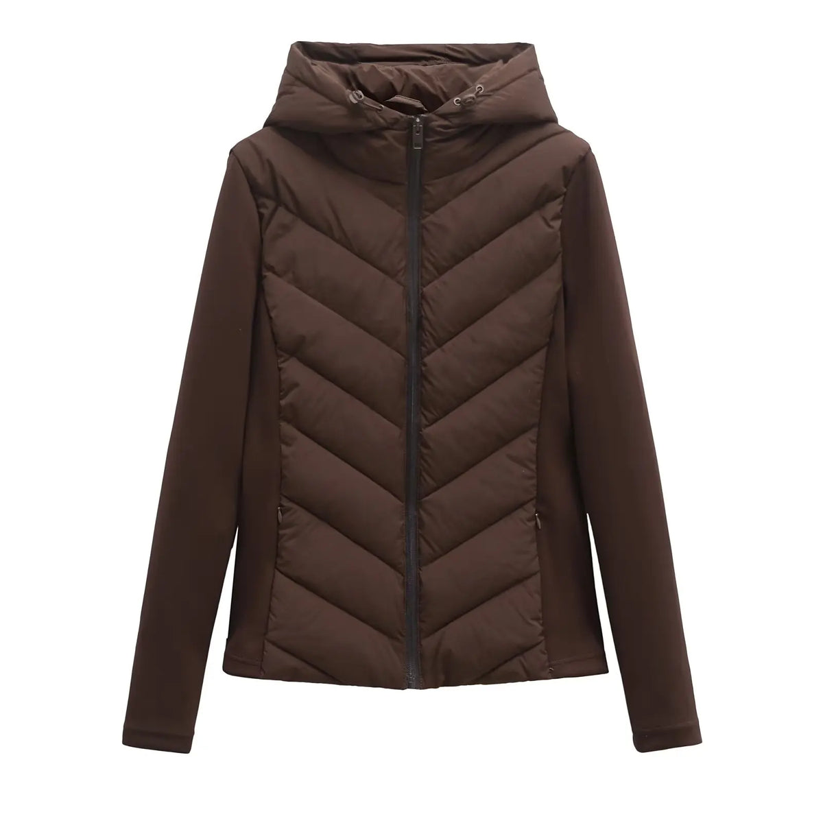 Lightweight Women's Winter Jacket with Hood and Hidden Pockets for Versatile Style
